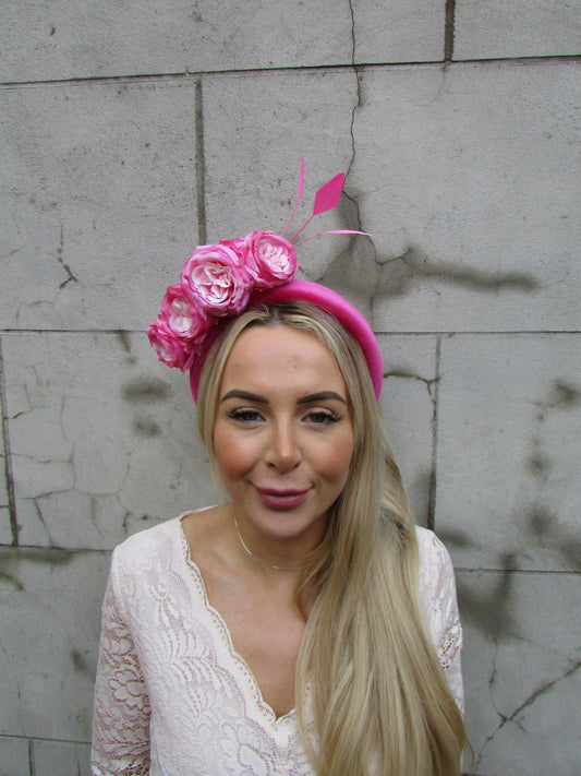Pink Peony Flower Headpiece