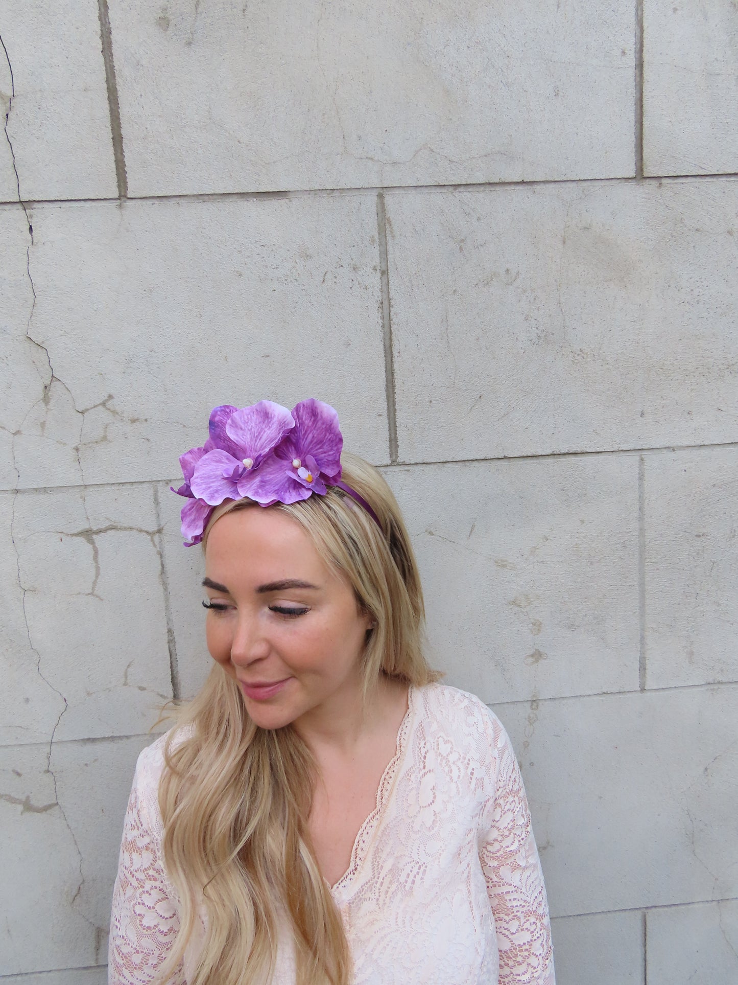 Purple Orchid Flower Fascinator