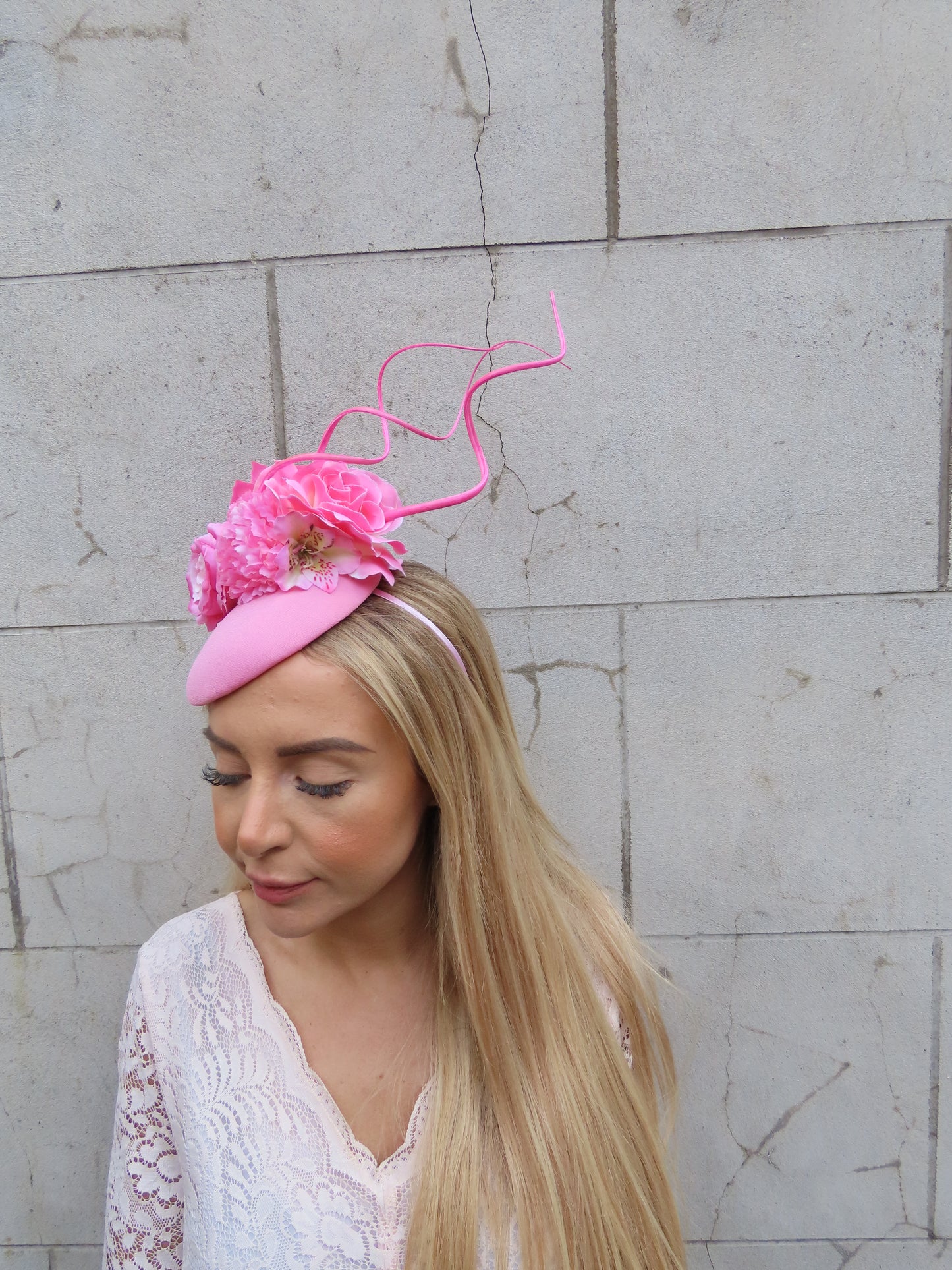 Baby Pink Pillbox Hat Fascinator