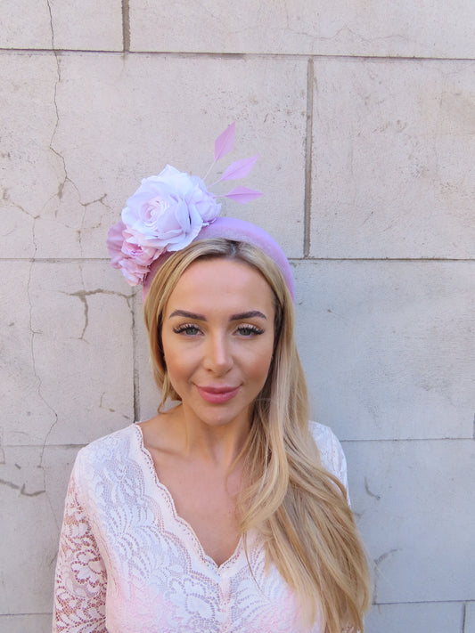 Pale Lilac Flower Fascinator Headband
