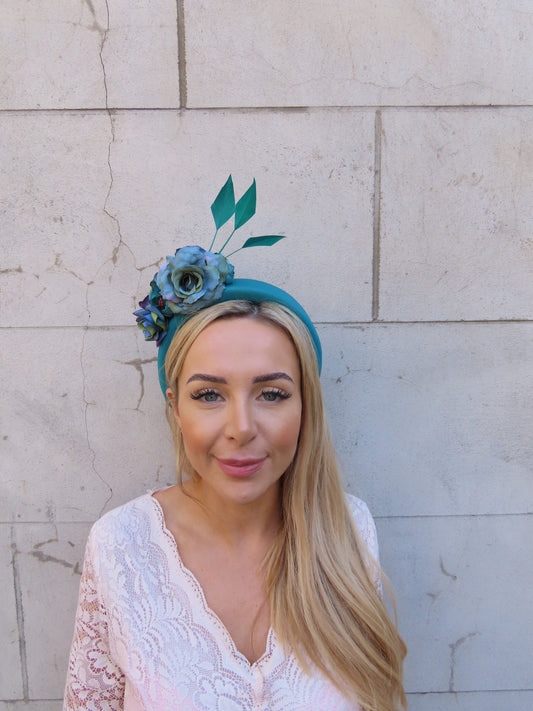 Jade Floral Fascinator Headband