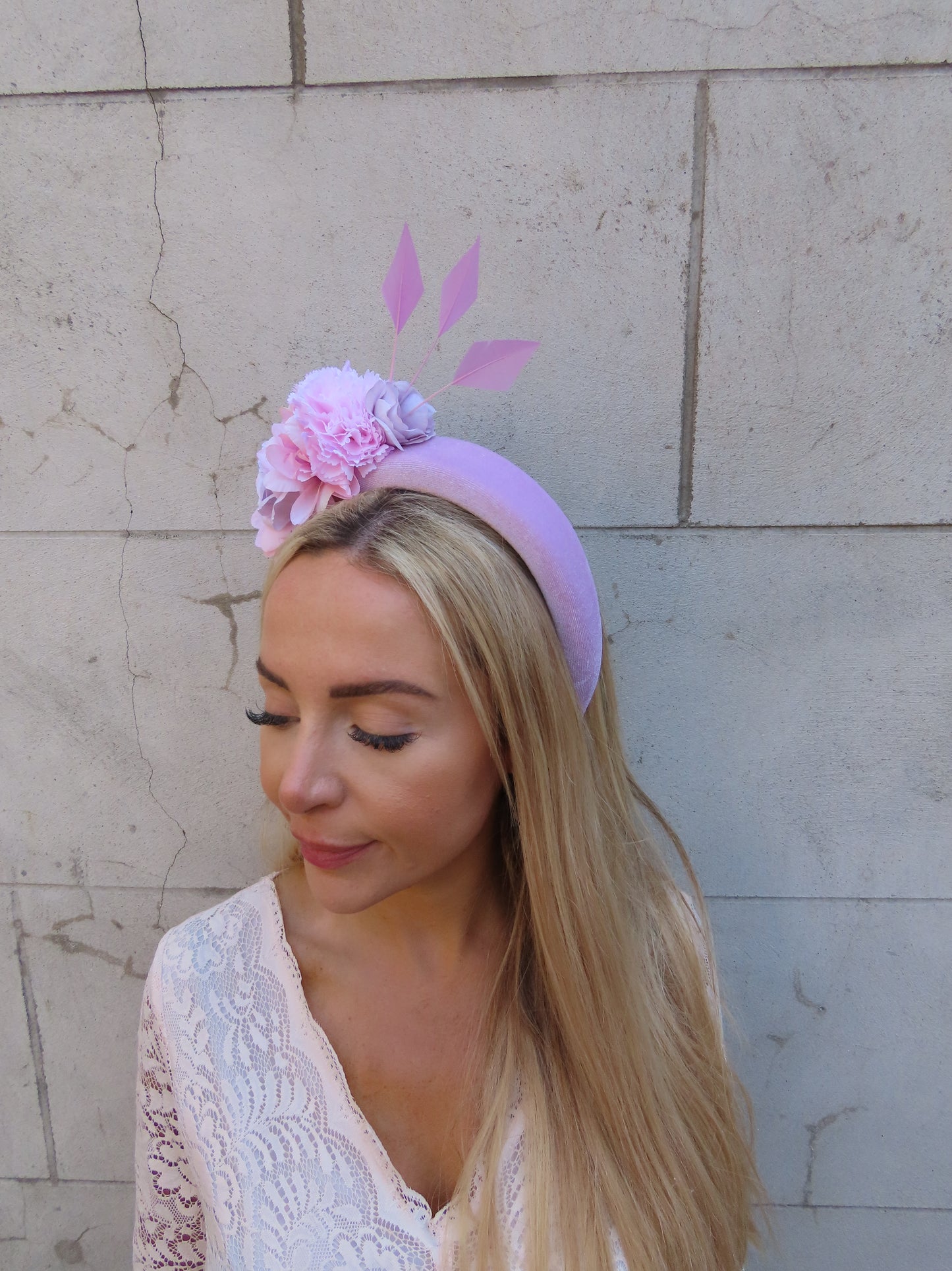 Lilac Mauve Pink Flower Headpiece