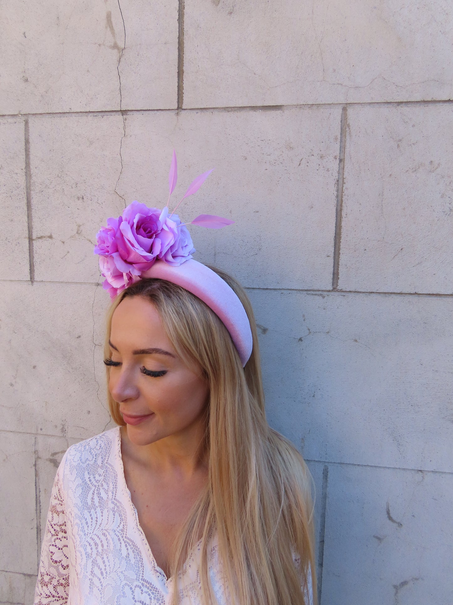 Lilac Mauve Flower Fascinator Headpiece