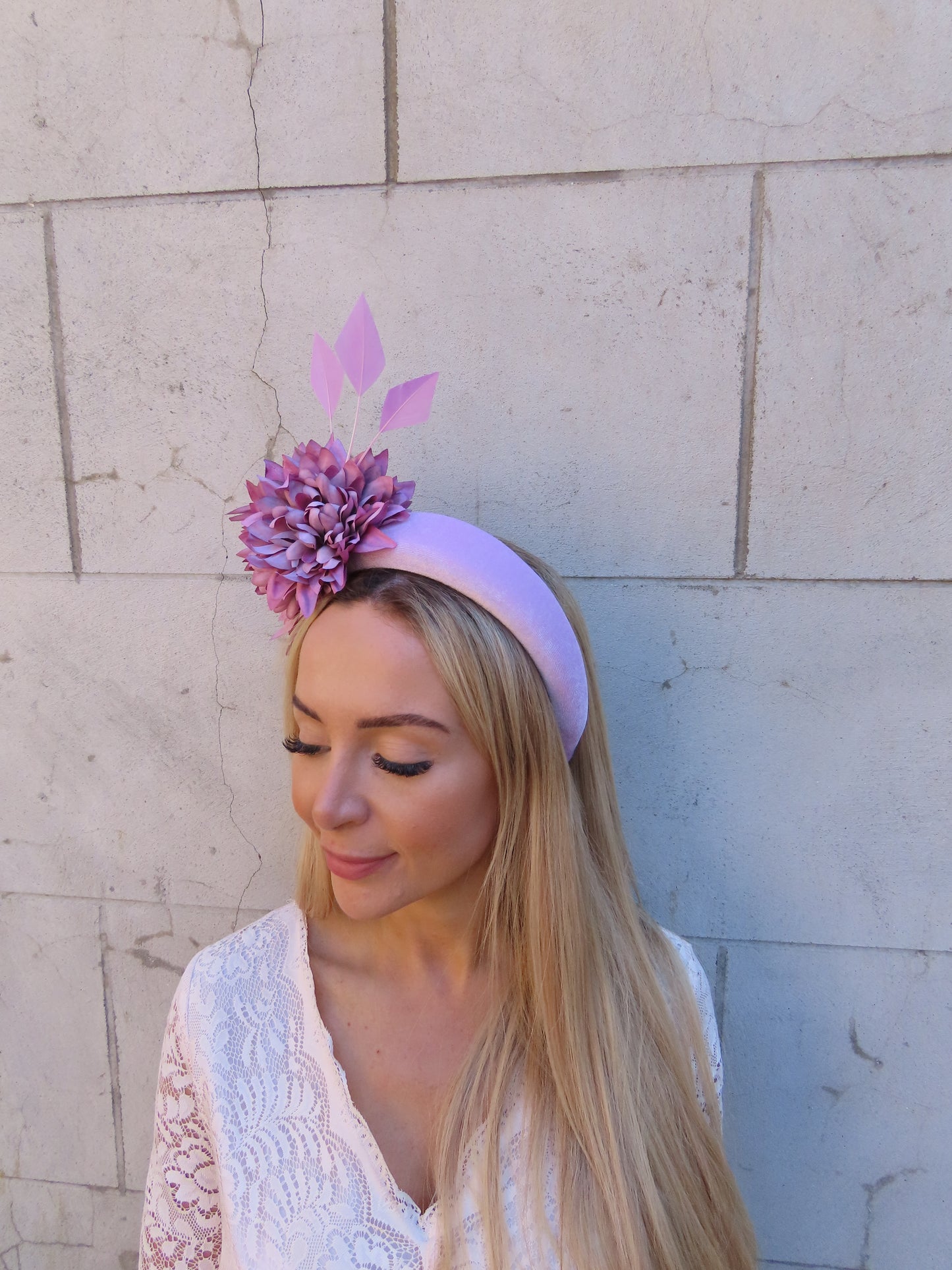 Lilac & Mauve Flower Fascinator Headpiece