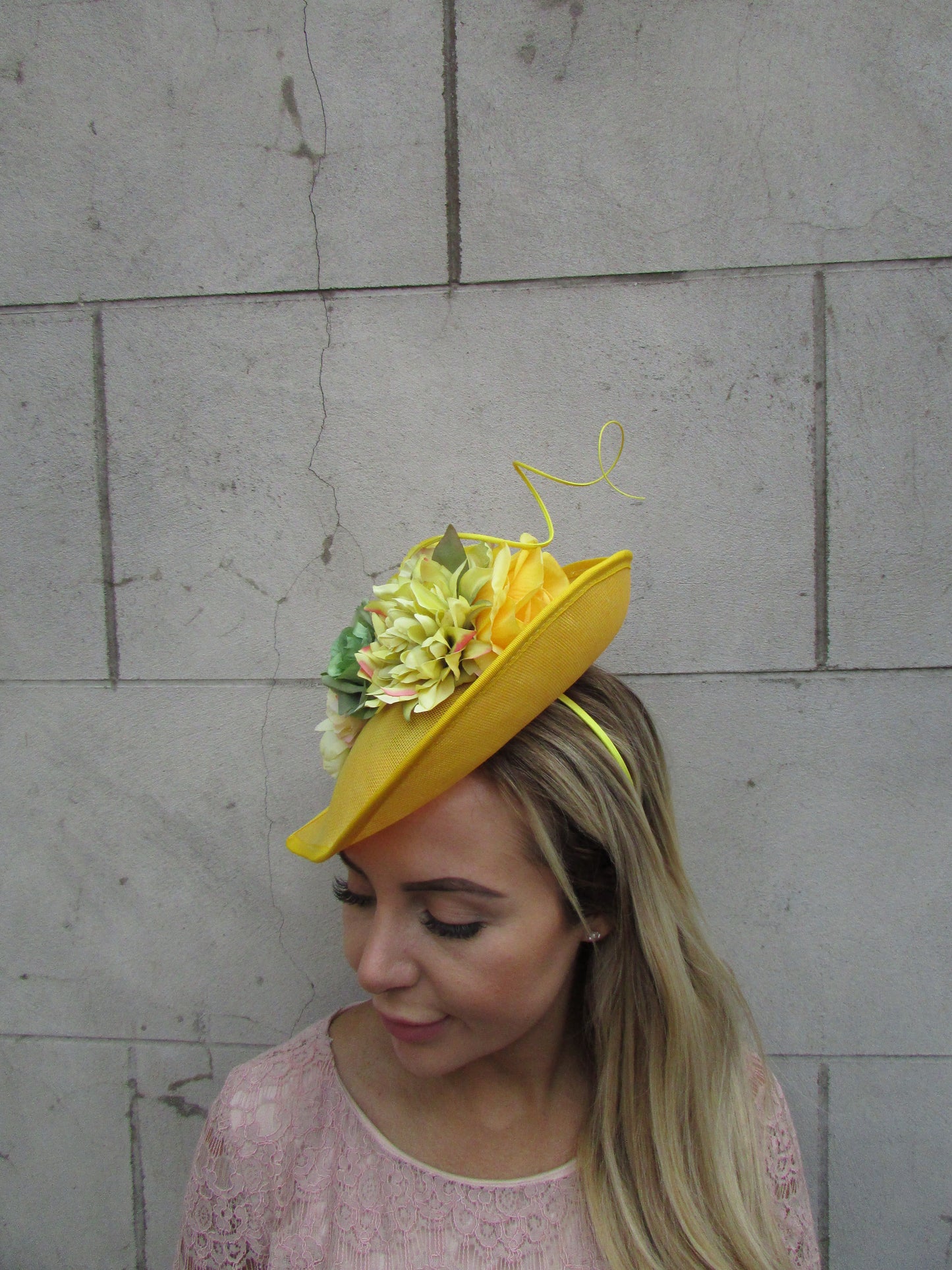 Yellow Chartreuse & Green Teardrop Hat
