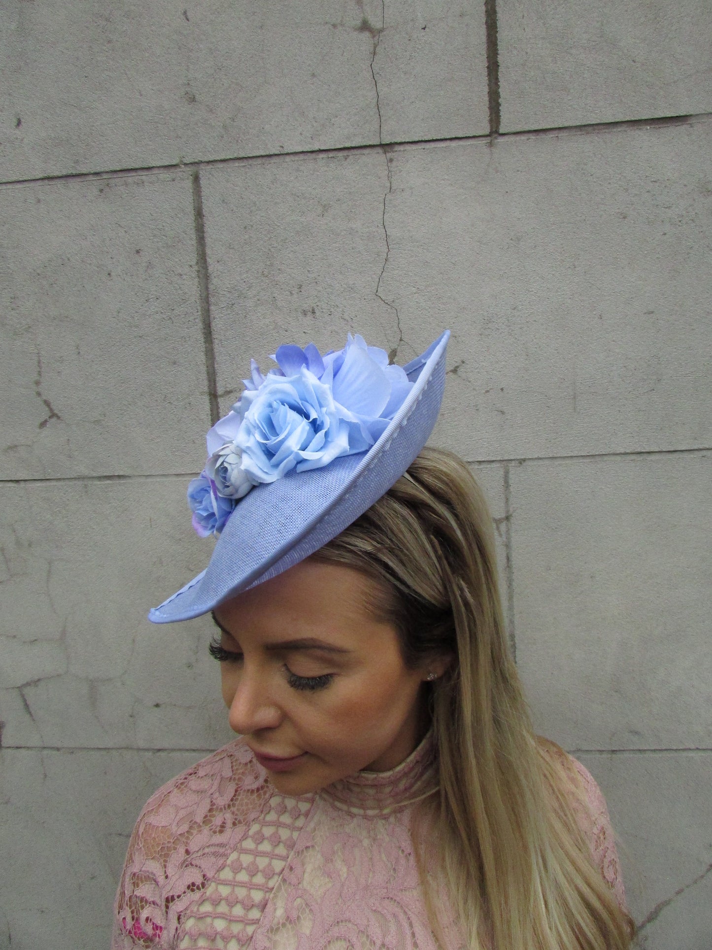 Large Cornflower Blue Teardrop Hatinator