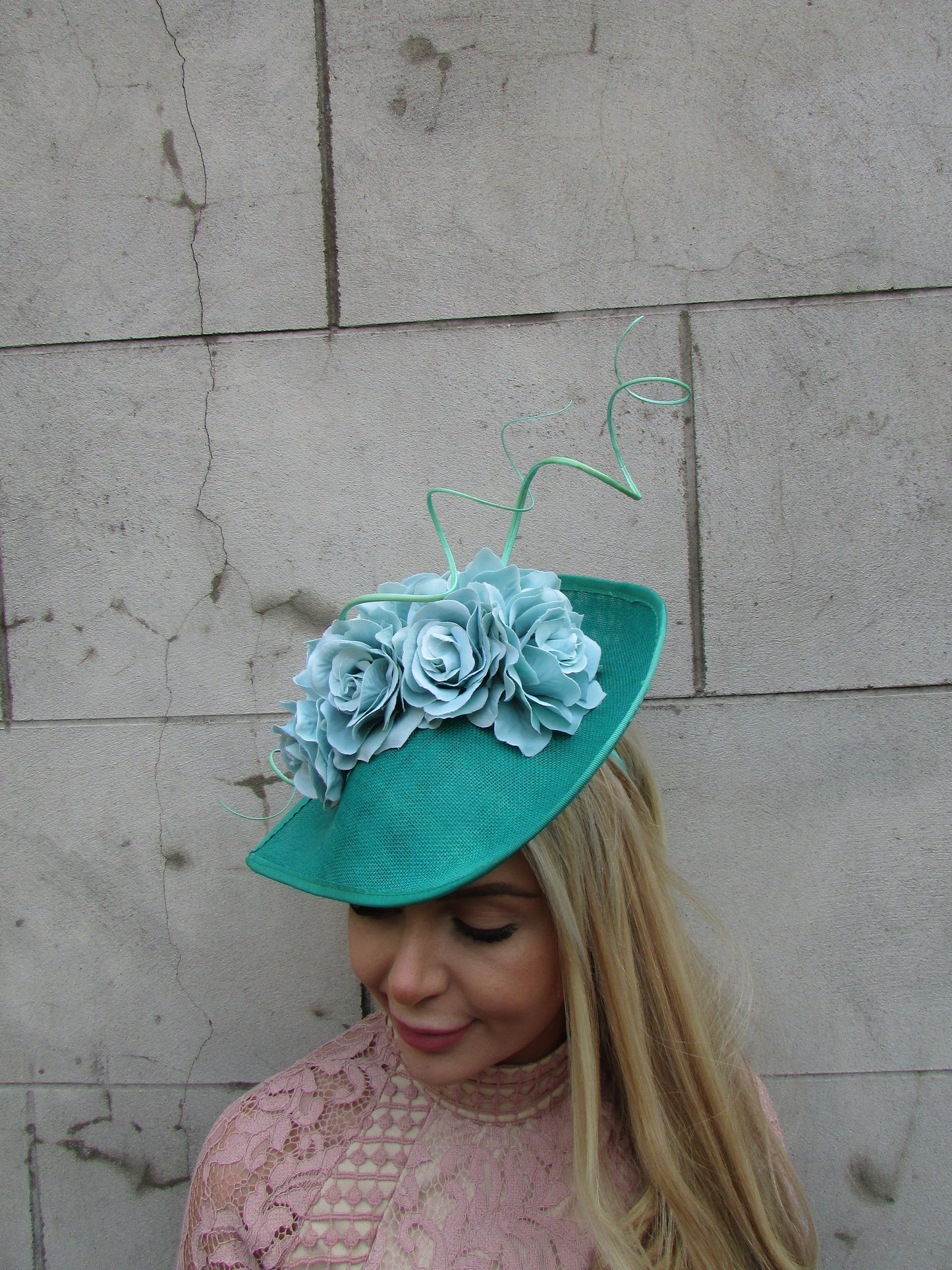 Jade Green & Aqua Flower Teardrop