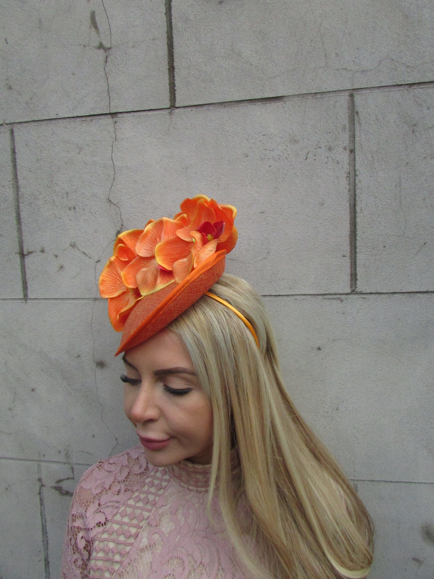 Burnt Orange Fascinator Hat