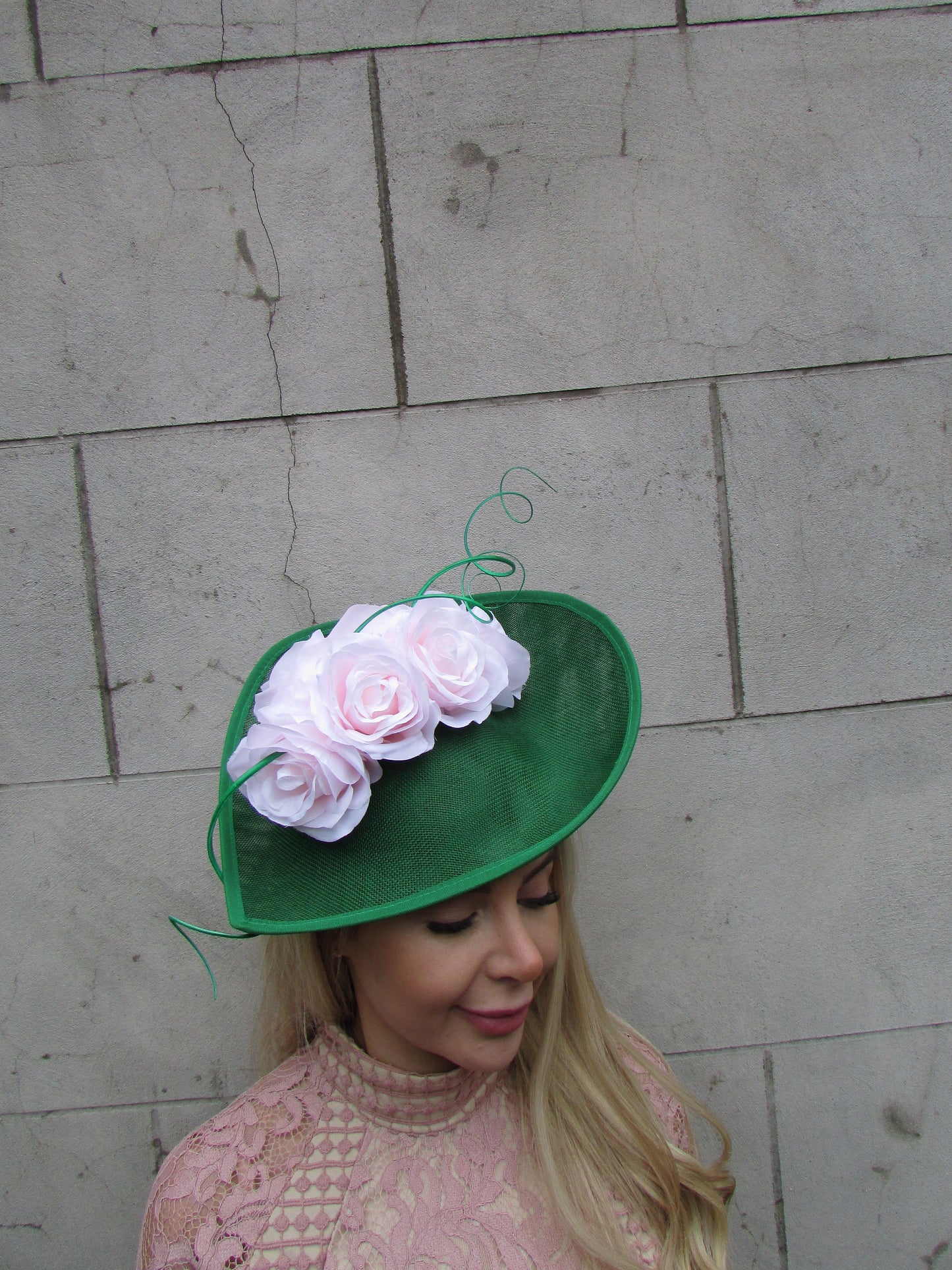 Green & Blush Pink Floral Hatinator