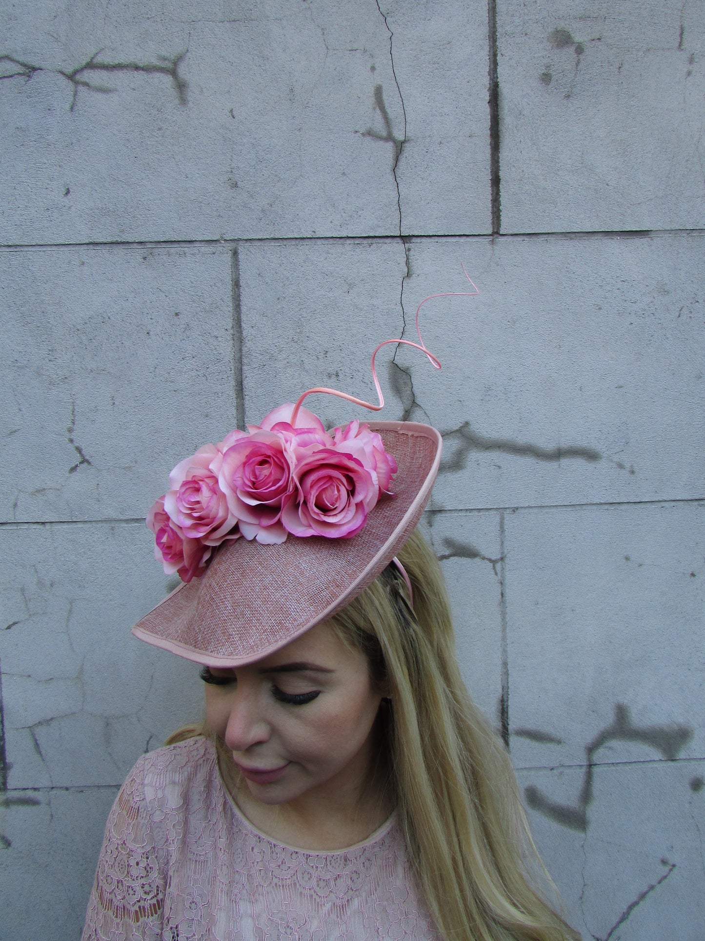 Nude Pink Flower Teardrop