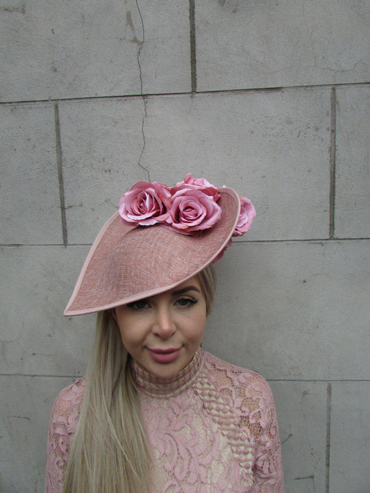 Large Nude Dusky Pink Teardrop