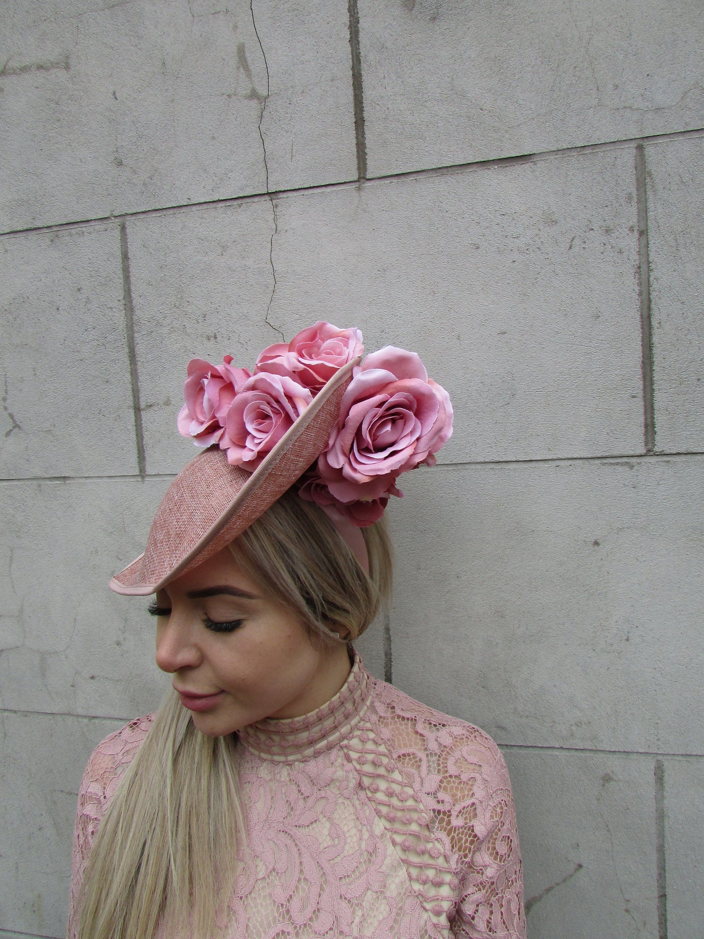 Large Nude Dusky Pink Teardrop