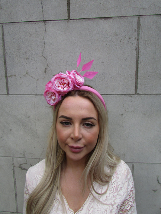 Pink Peony Floral Fascinator