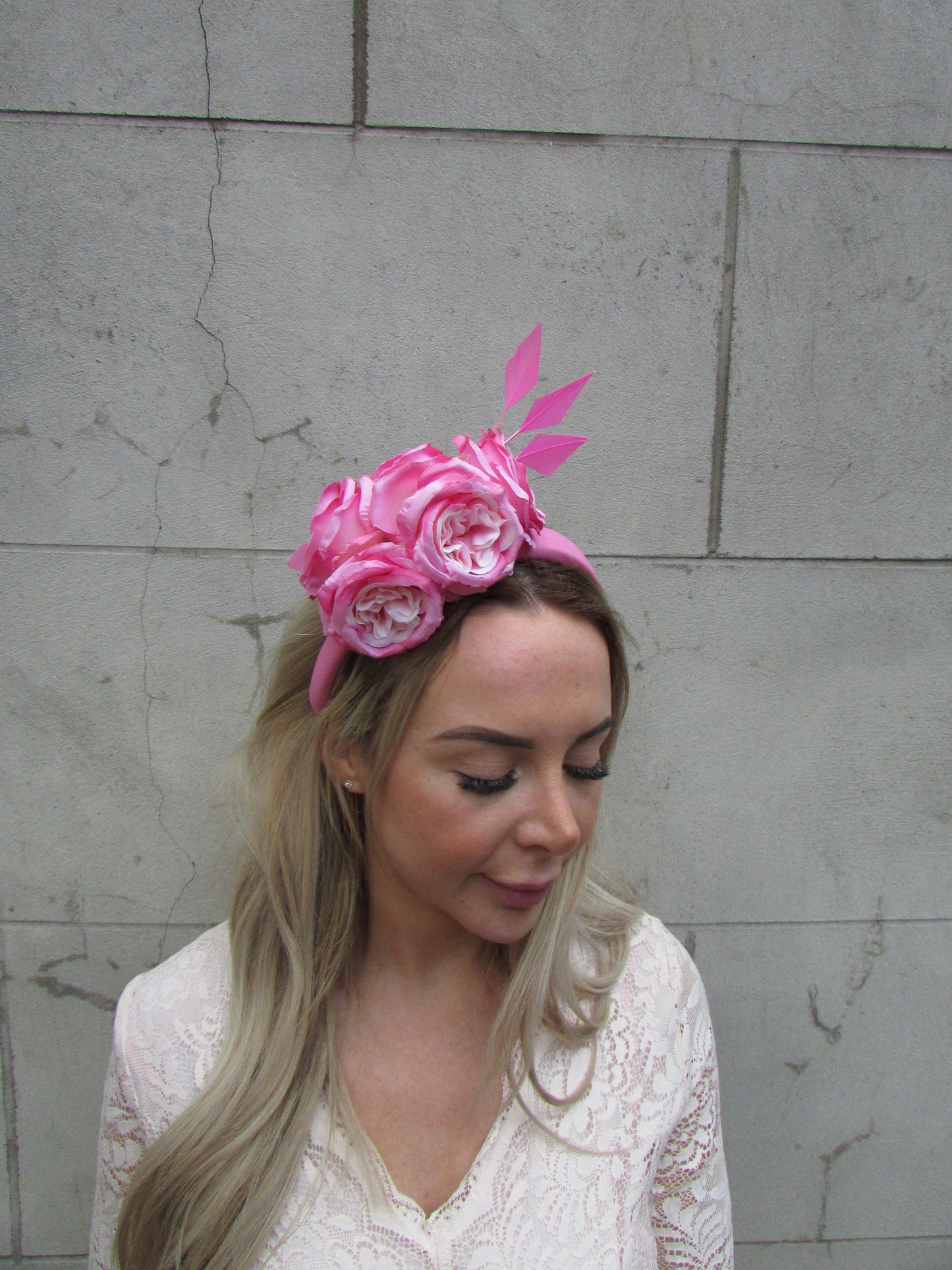 Pink Peony Floral Fascinator