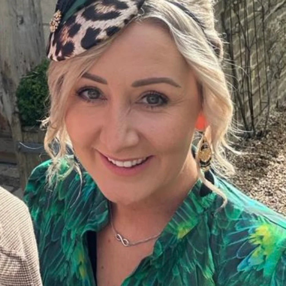 Black & Bottle Green Leopard Print Pillbox Hat