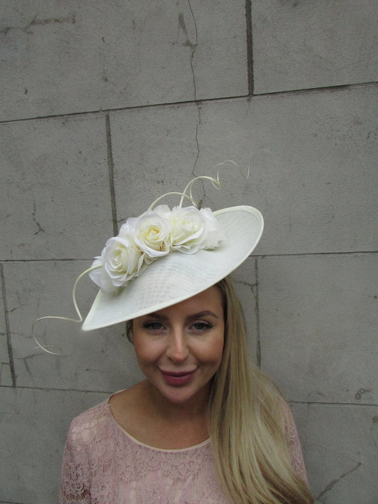 Large Cream Rose Quill Hatinator