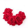 Large Red Rose Flower Headpiece