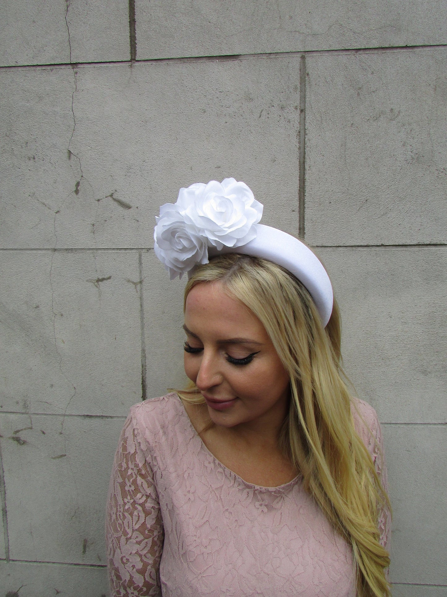 White Rose Flower Headpiece
