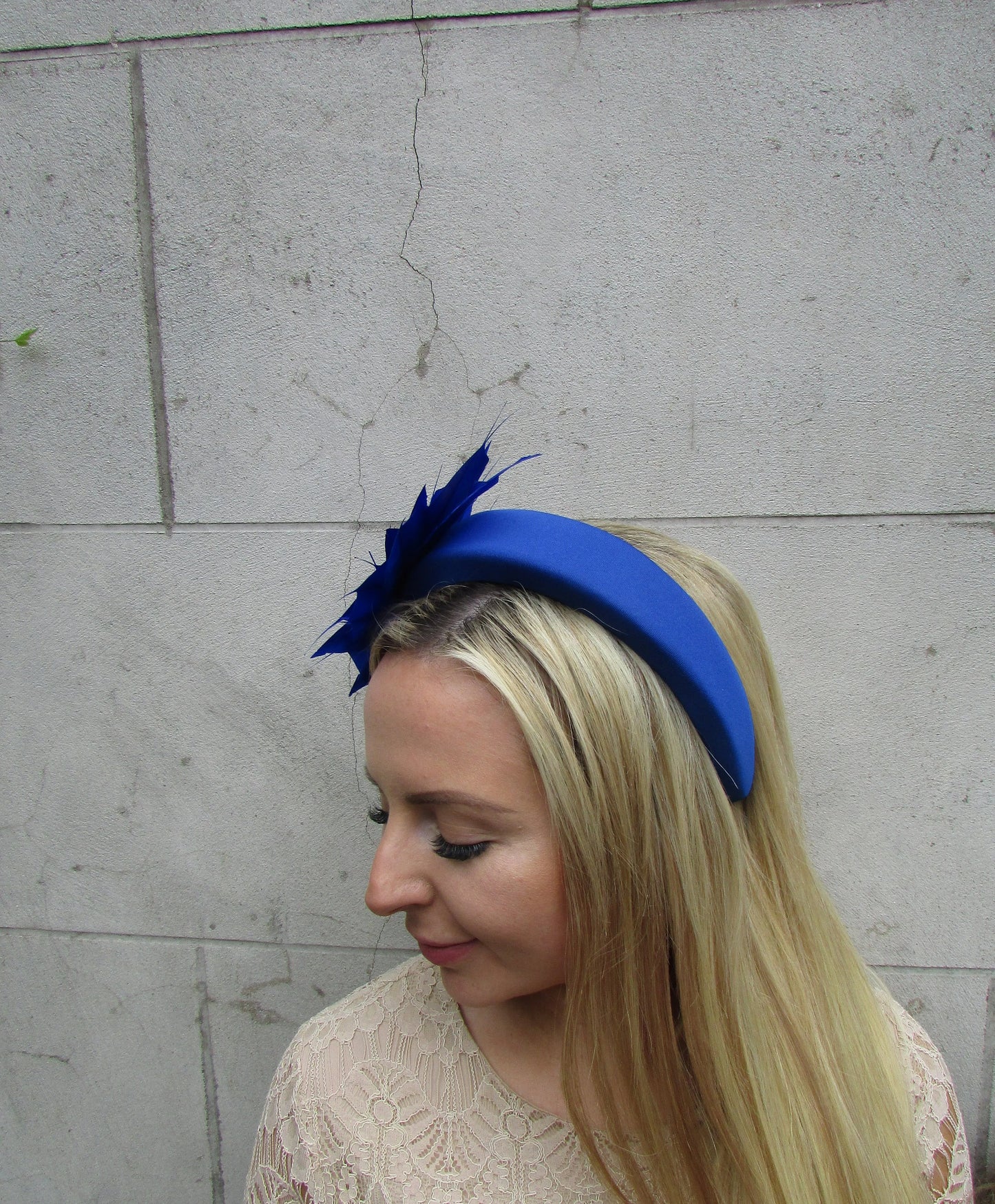Royal Blue Feather Fascinator