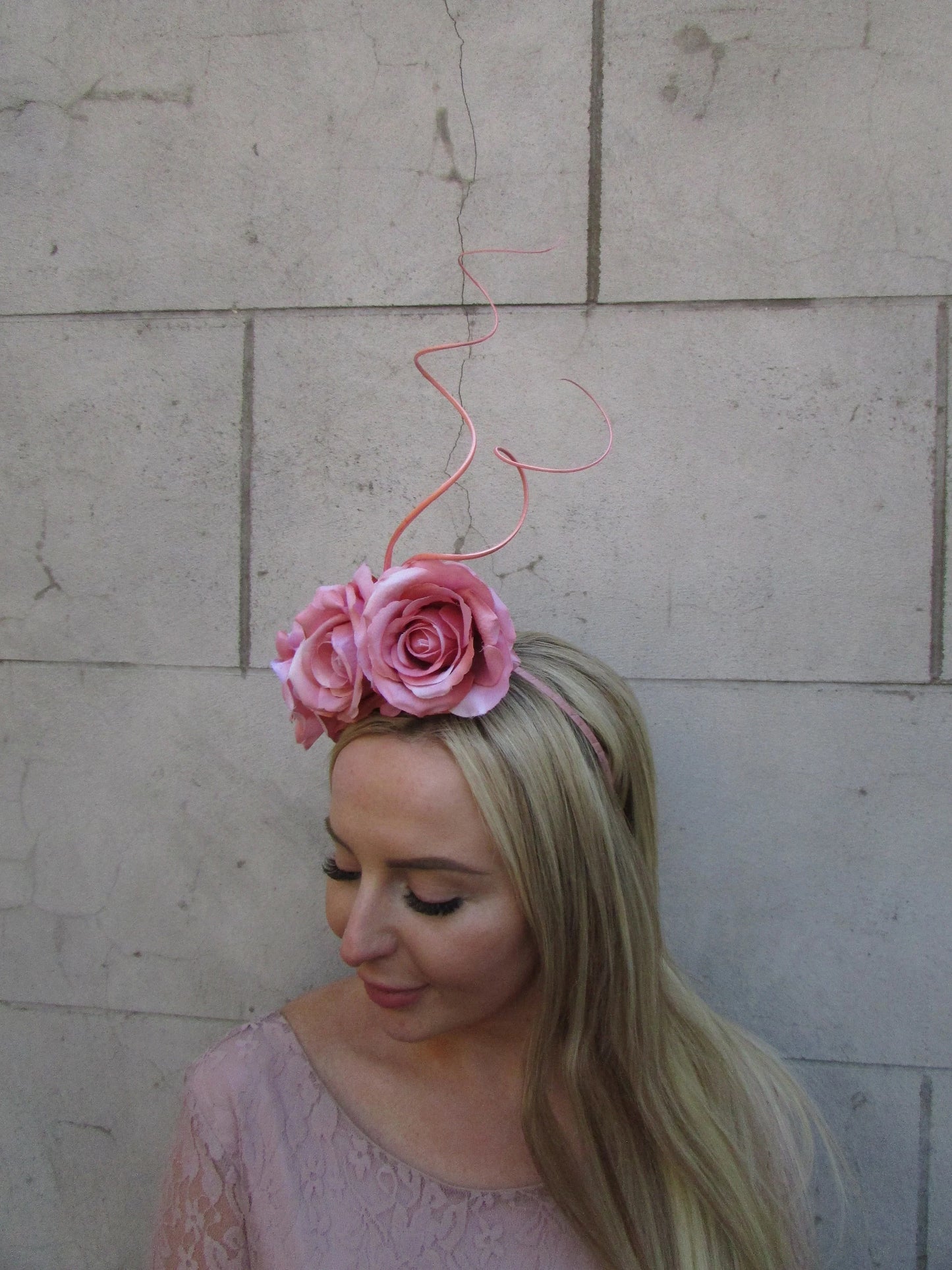 Dusky Pink Rose Flower Headpiece