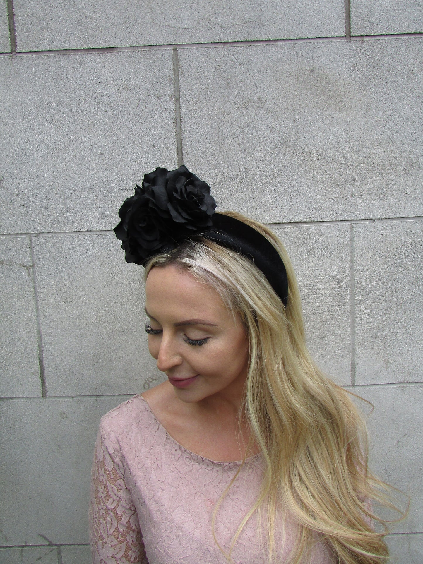 Black Flower Fascinator
