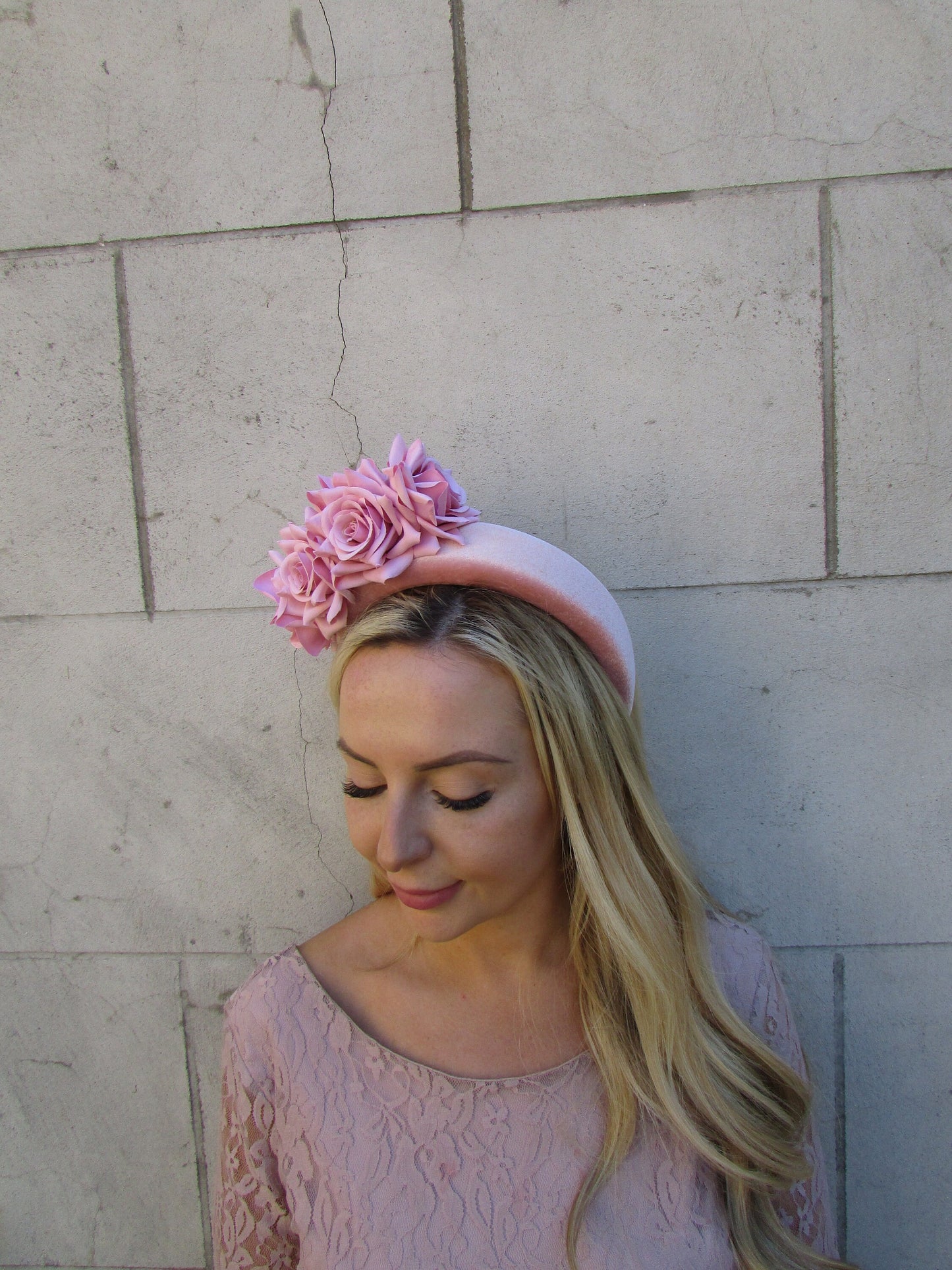 Dusky Pink Rose Headpiece