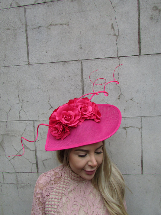 Large Hot Pink Flower Teardrop Hatinator