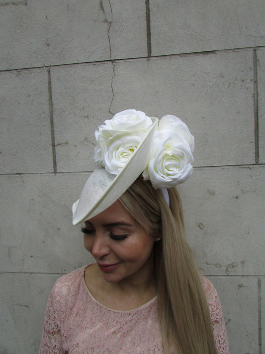 Dramatic Cream Rose Teardrop