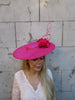 Hot Pink Boater Hatinator with Roses