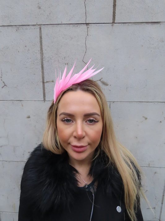 Baby Pink Feather Headpiece