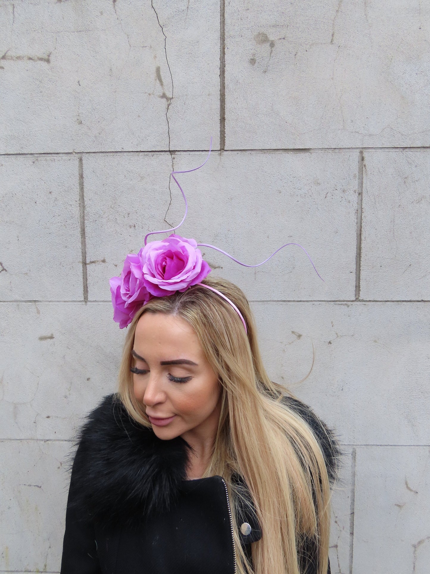 Lilac Rose Flower Headpiece