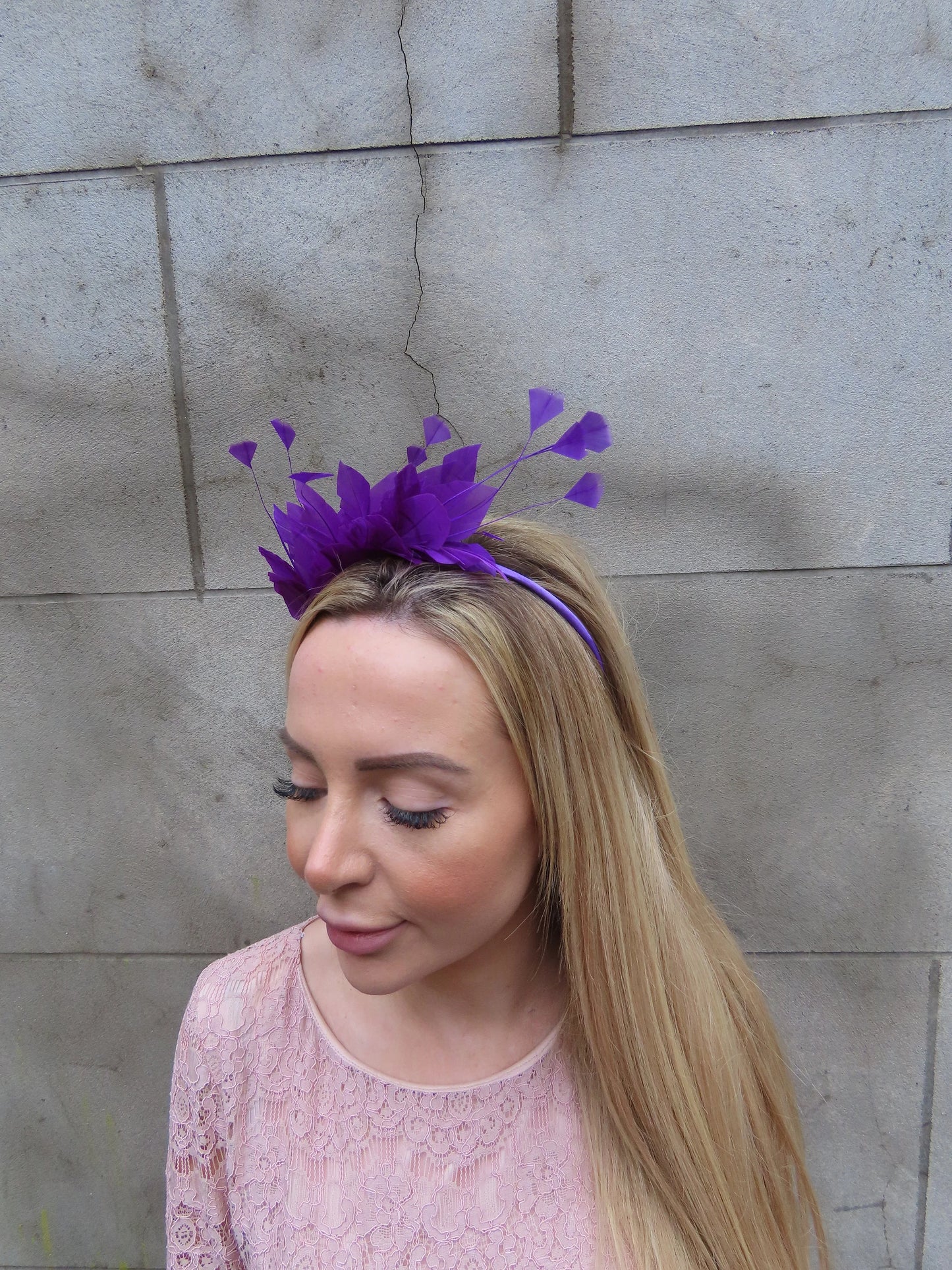 Cadbury Purple Feather Fascinator