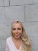 Dusty Pink Thin Headband Feather Fascinator