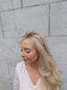 Dusty Pink Thin Headband Feather Fascinator
