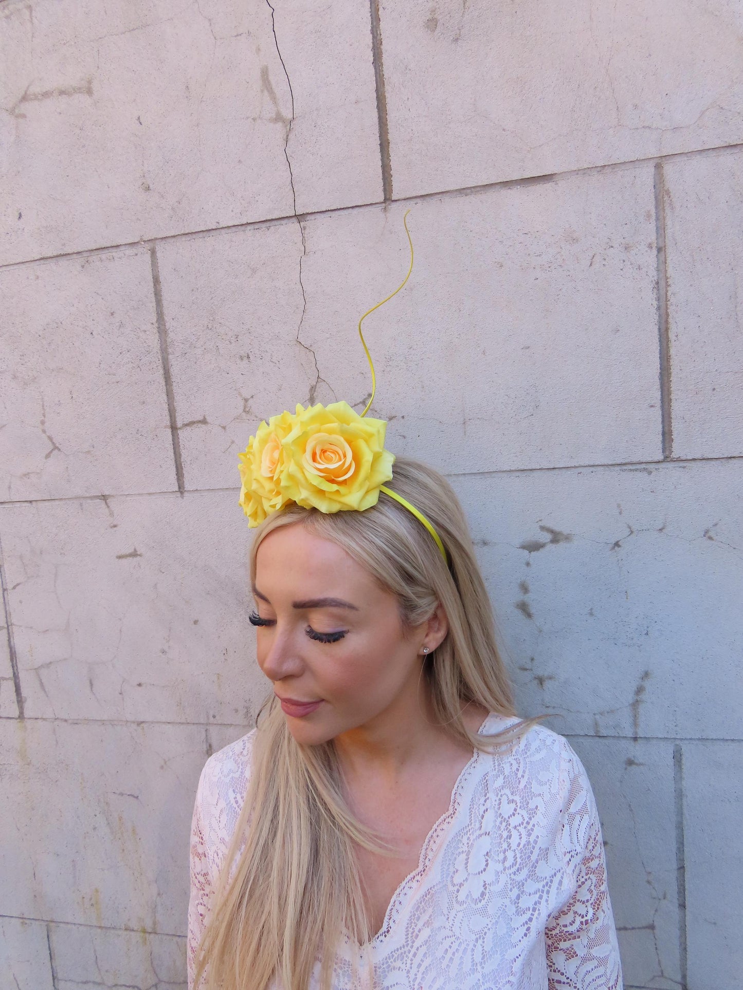 Yellow Rose Flower Headpiece