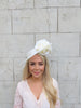 Cream Rose Boater Hat