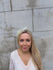 Statement Cream Feather Fascinator on Thin Headband