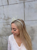 Statement Cream Feather Fascinator on Thin Headband