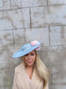 Light Blue & Pink Boater Hat