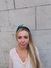 Bottle Green Feather Headpiece