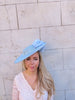 Light Blue & White Pearl Boater Hatinator