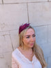 Pink & Black Spotted Feather Headpiece