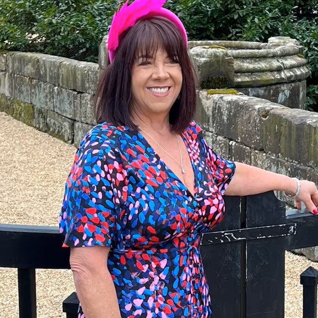 Magenta Feather Headpiece