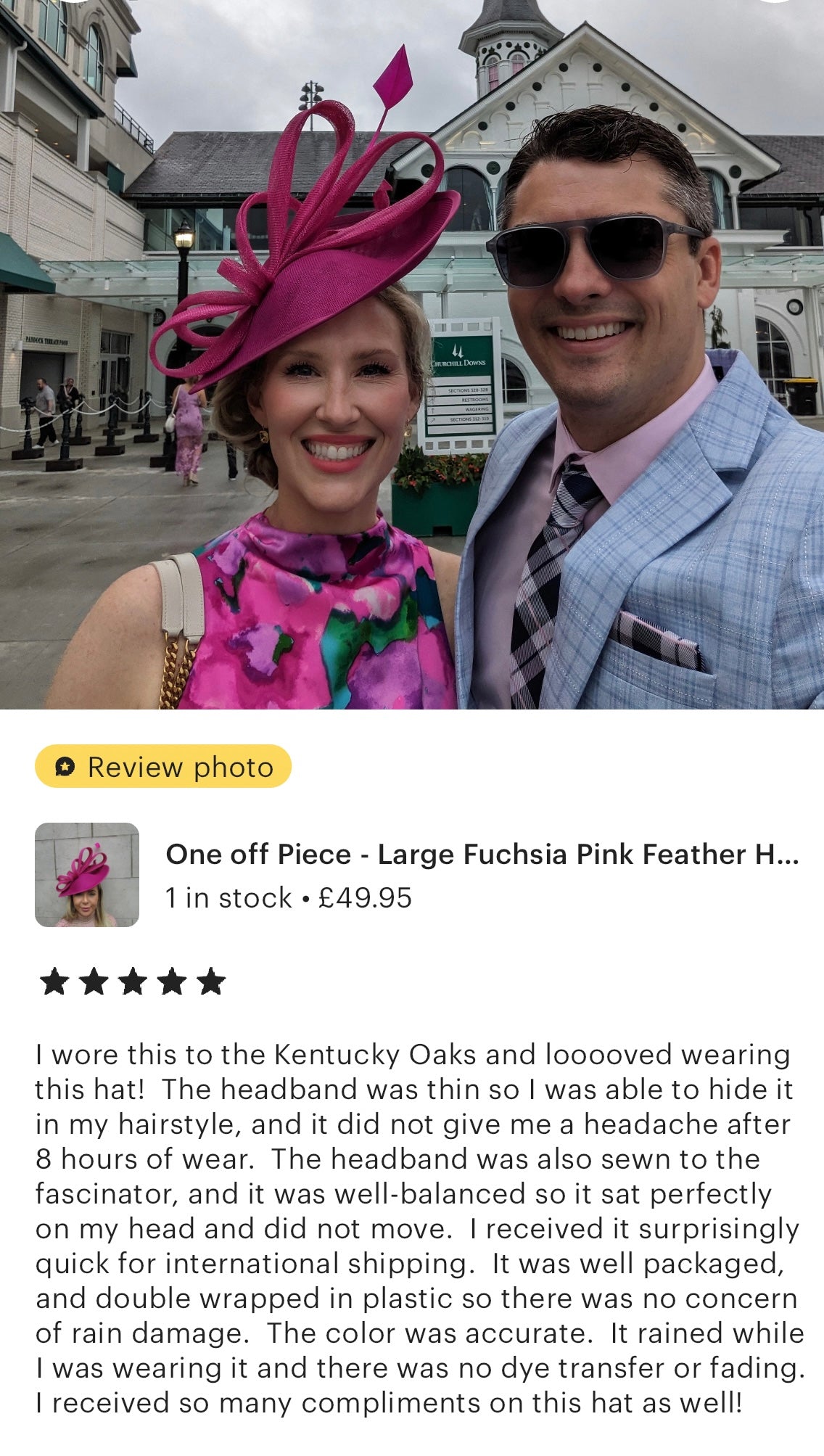 Large Magenta Teardrop Hat