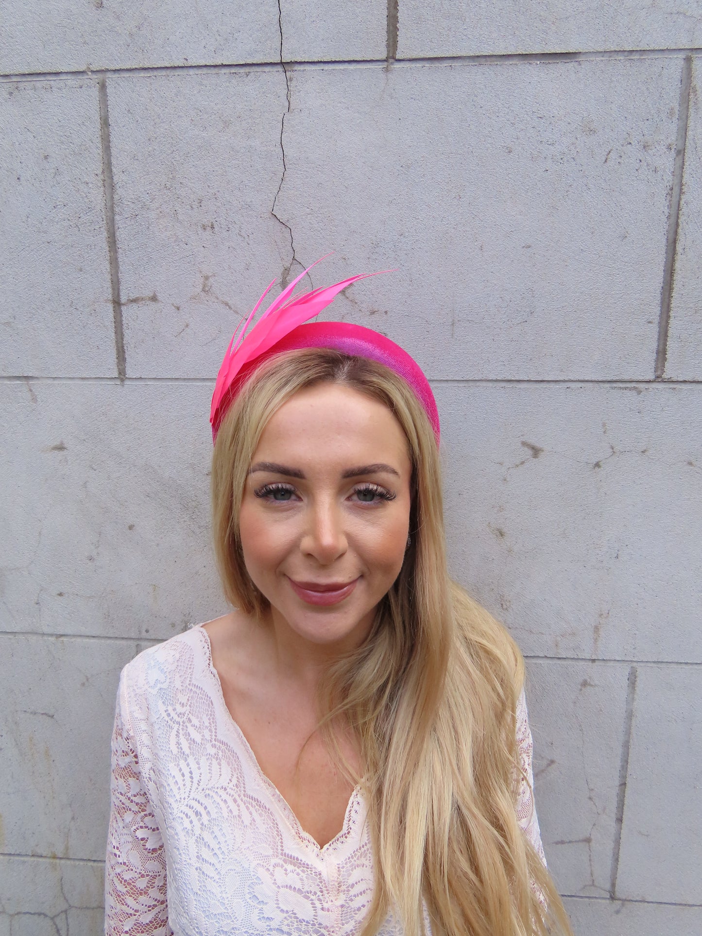 Hot Pink Feather Headpiece