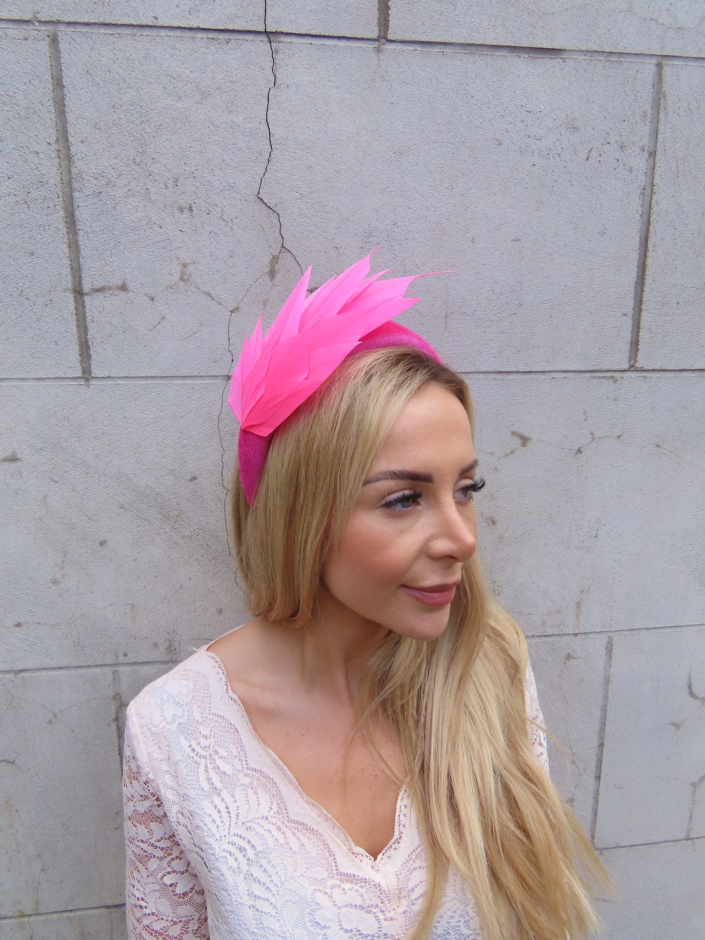 Hot Pink Feather Headpiece