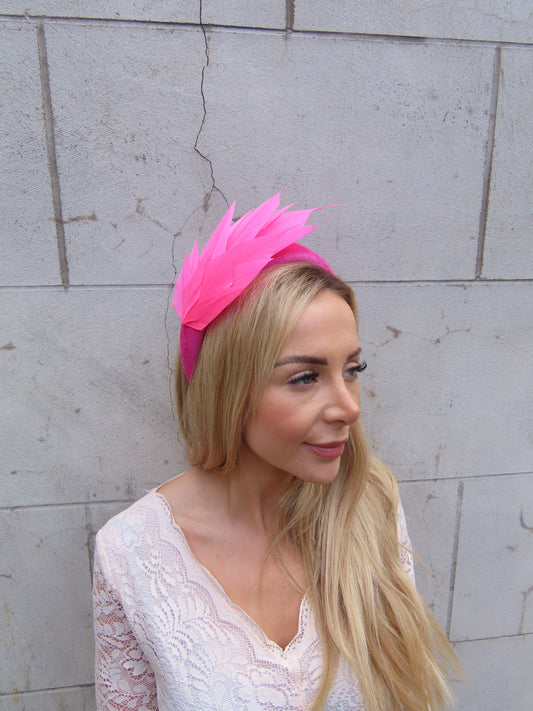 Hot Pink Feather Headpiece