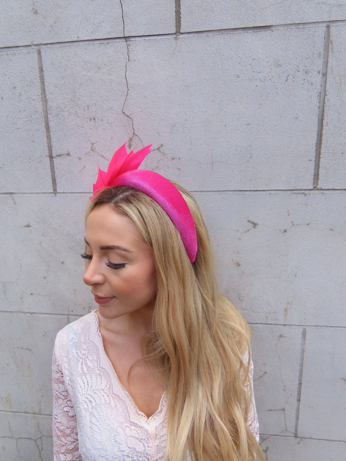Hot Pink Feather Headpiece