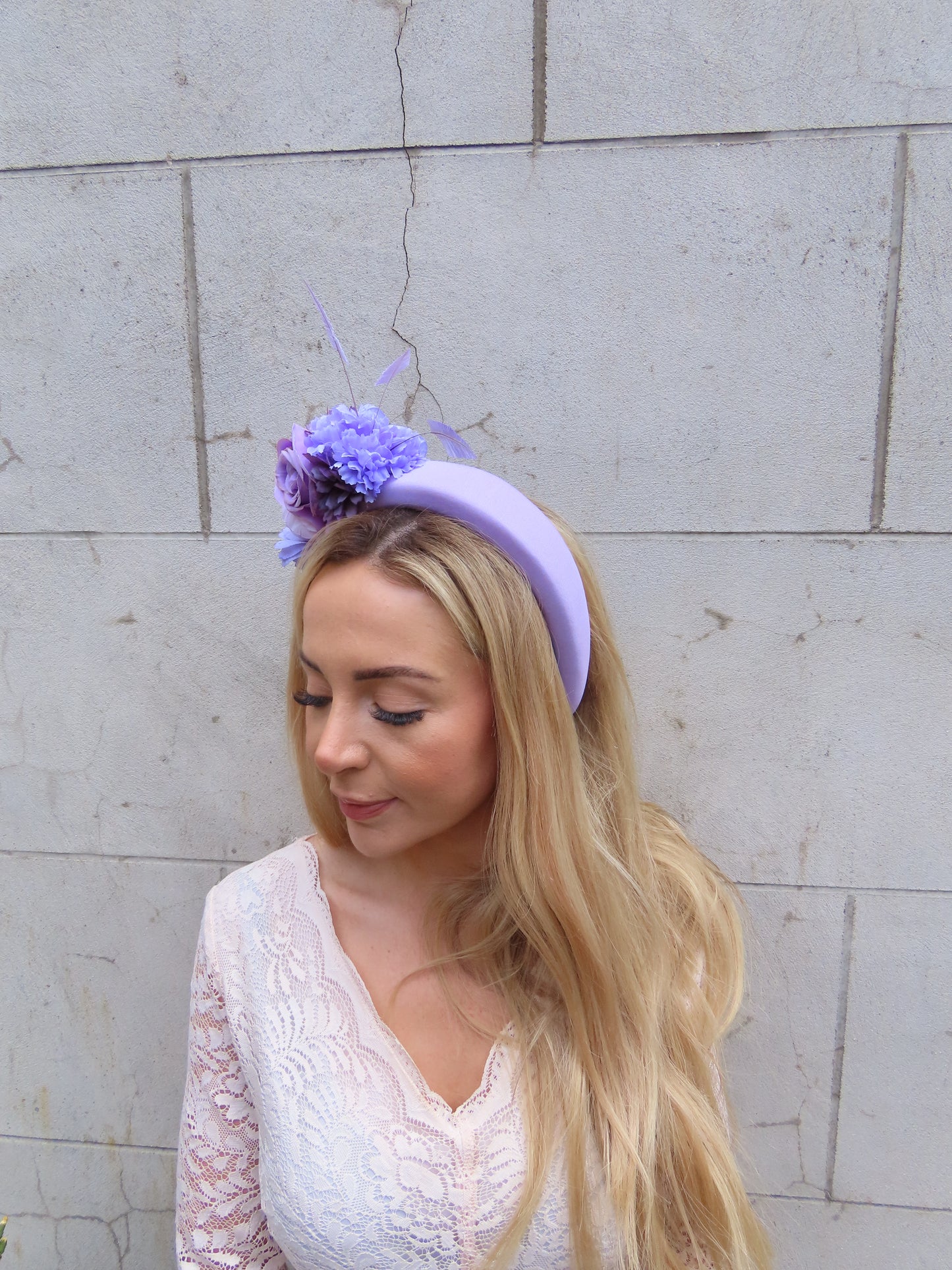 Lavender Flower Fascinator Headband