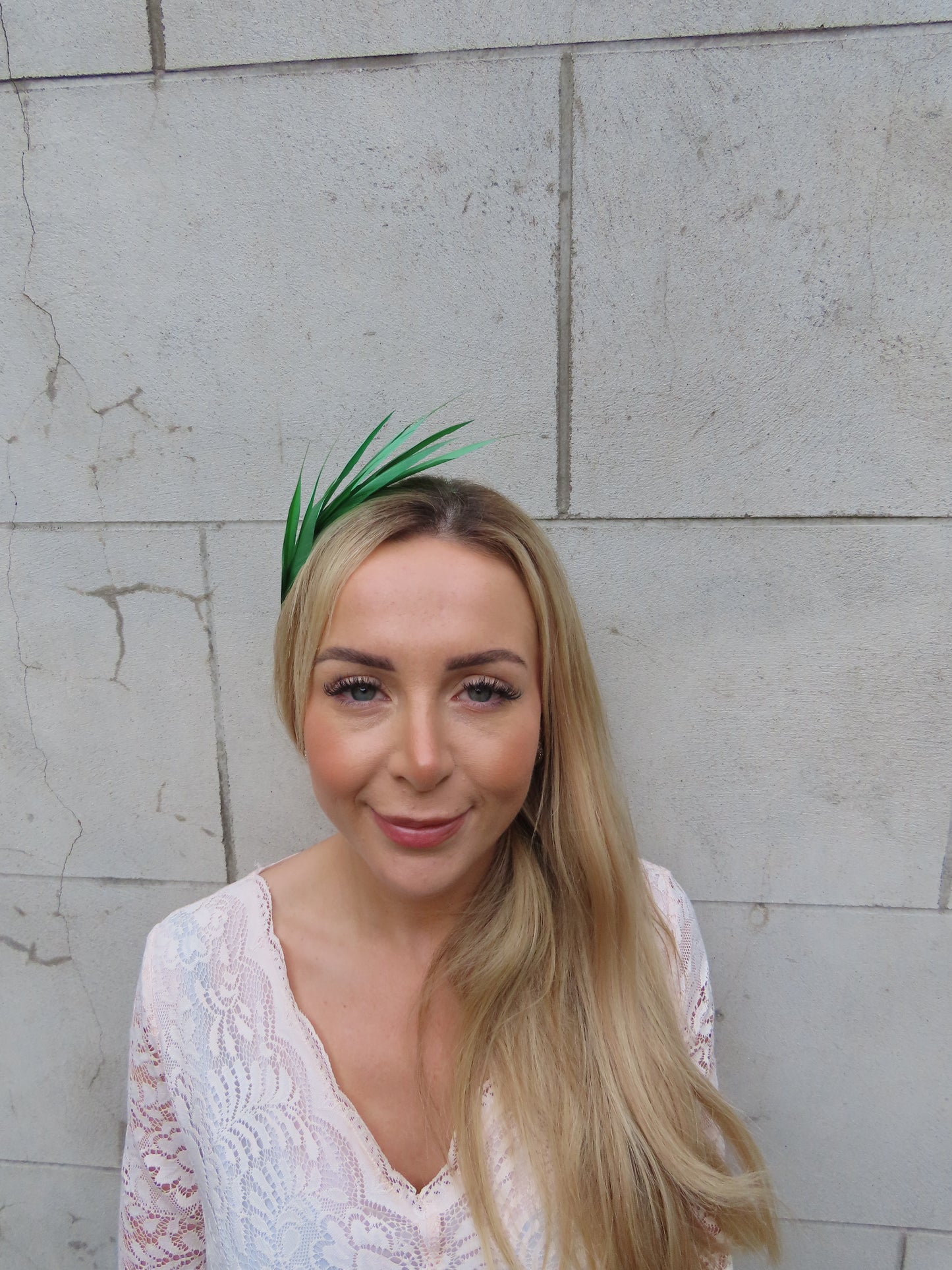Olive Green Feather Fascinator Headband